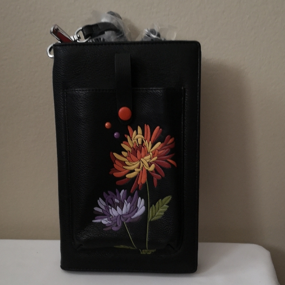 Brand New Women's ESPE iSmart Purse Adjustable Strap, Zipper Closure Floral